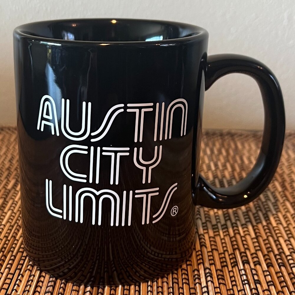 Austin City Limits Ceramic Black White Coffee Mug Texas Music Concert Festival
